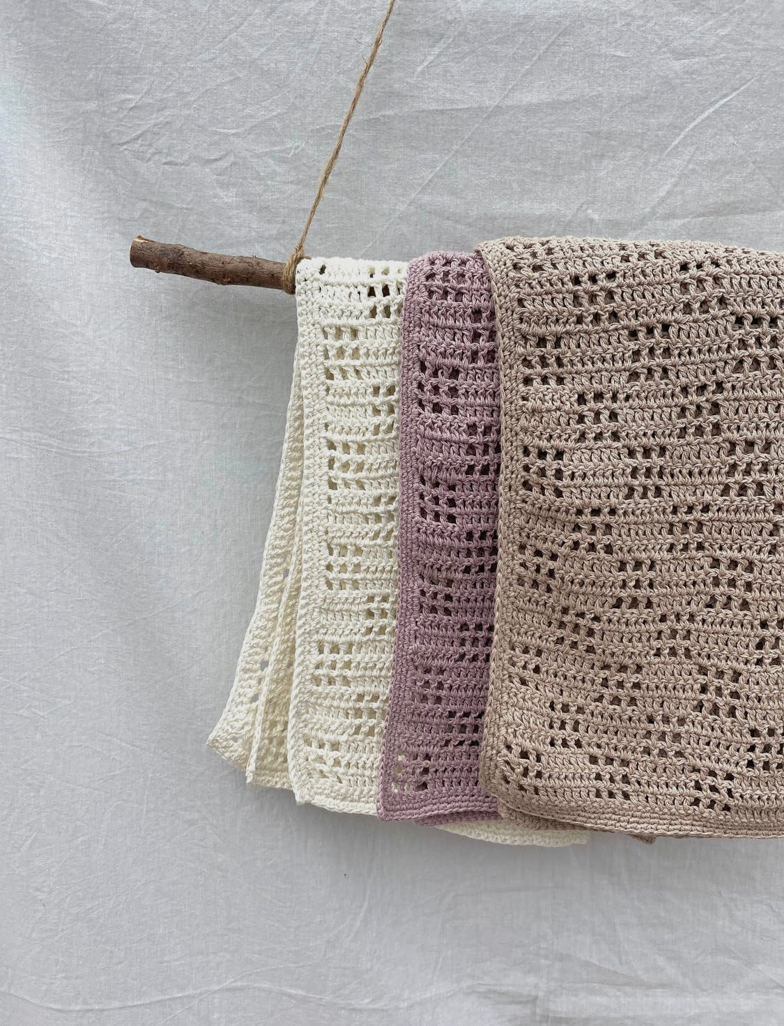 Classic Organic Cotton Crochet Baby Blanket